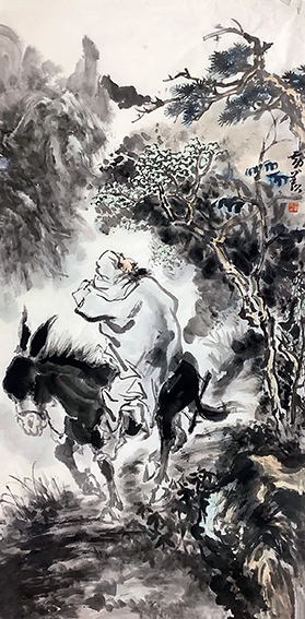 黄羡作品 《山中访友》.jpg