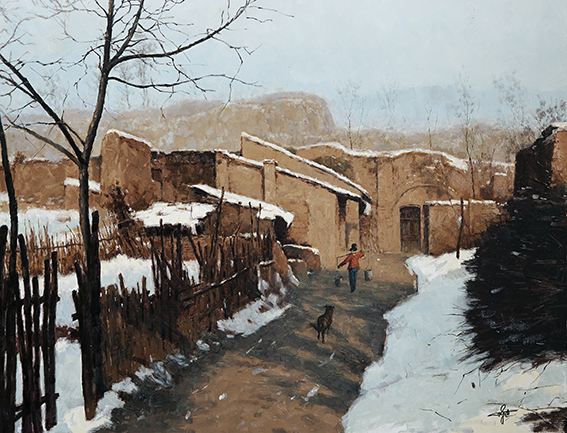 陈健作品《陕北之冬》规格：100cmx80cm.jpg