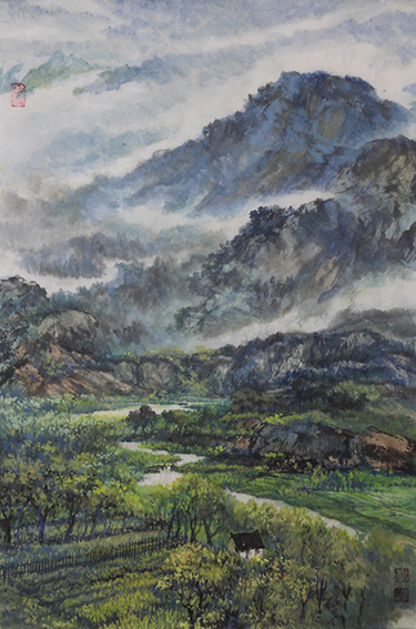 盛絜作品10《憶故園》  规格：45cm×68cm.jpg