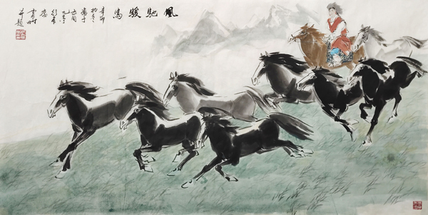 《风驰骏马》规格：69cmx137cm.JPG