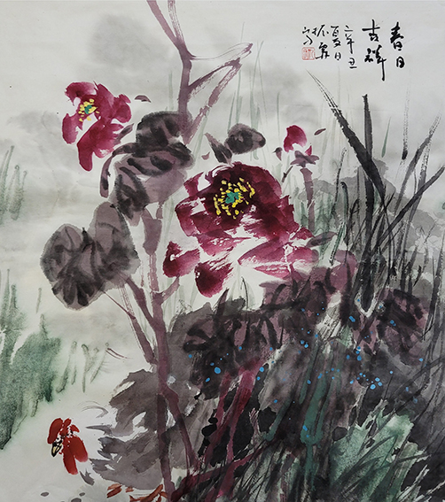 仇振霖作品《春日吉祥》规格：53cm×59cm.jpg