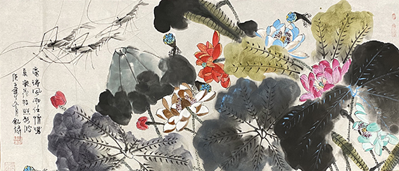 汪铭录作品15《毫端风雨任情写 莫凝花枝照影波》.jpg