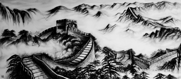张松柏作品10《长城》110X240cm.jpg
