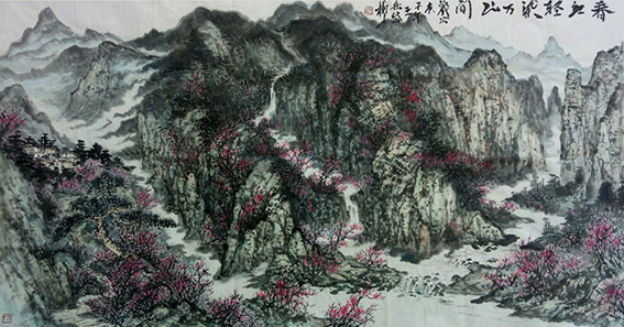 任纪成作品18《春红轻染万山间》.jpg
