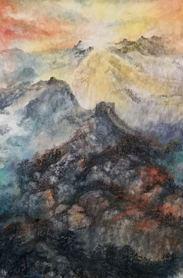 1626678523948922.jpg 盛絜作品6《雄立东方》 规格:68cm×110cm.jpg