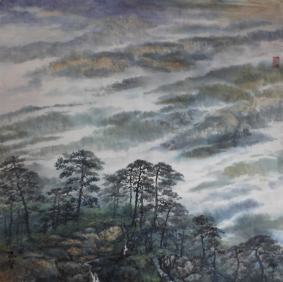 1626678675803401.jpg 盛絜作品11《松涛雾蒙细雨景》规格:67cm×68cm.jpg
