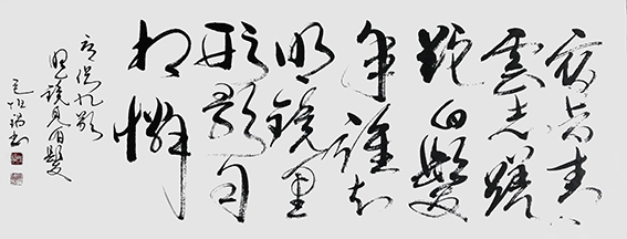 毛恒锅作品19 唐 张九龄《照镜见白发》.jpg