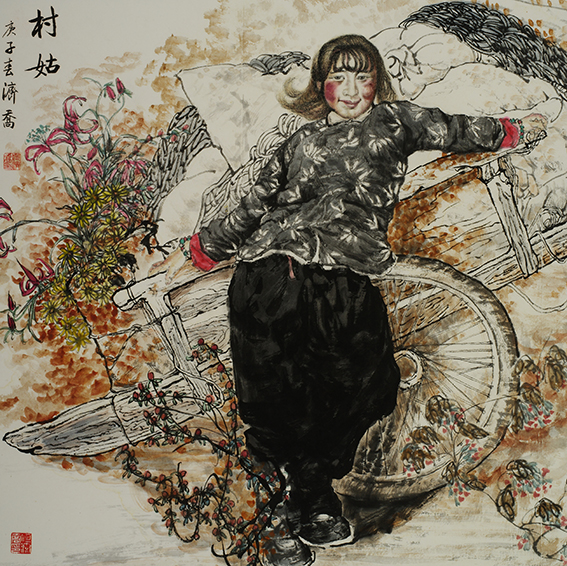 何济乔作品14《村姑》.jpg